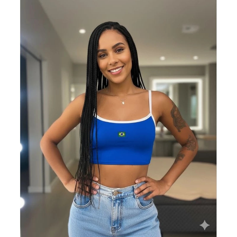 Cropped do Brasil Alça Fina