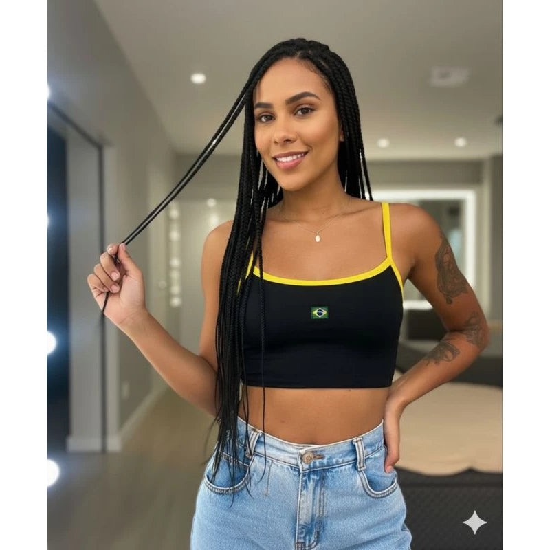 Cropped do Brasil Alça Fina