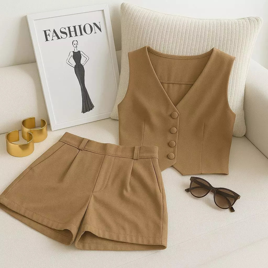 Conjunto Alfaiataria Social – Colete e Short