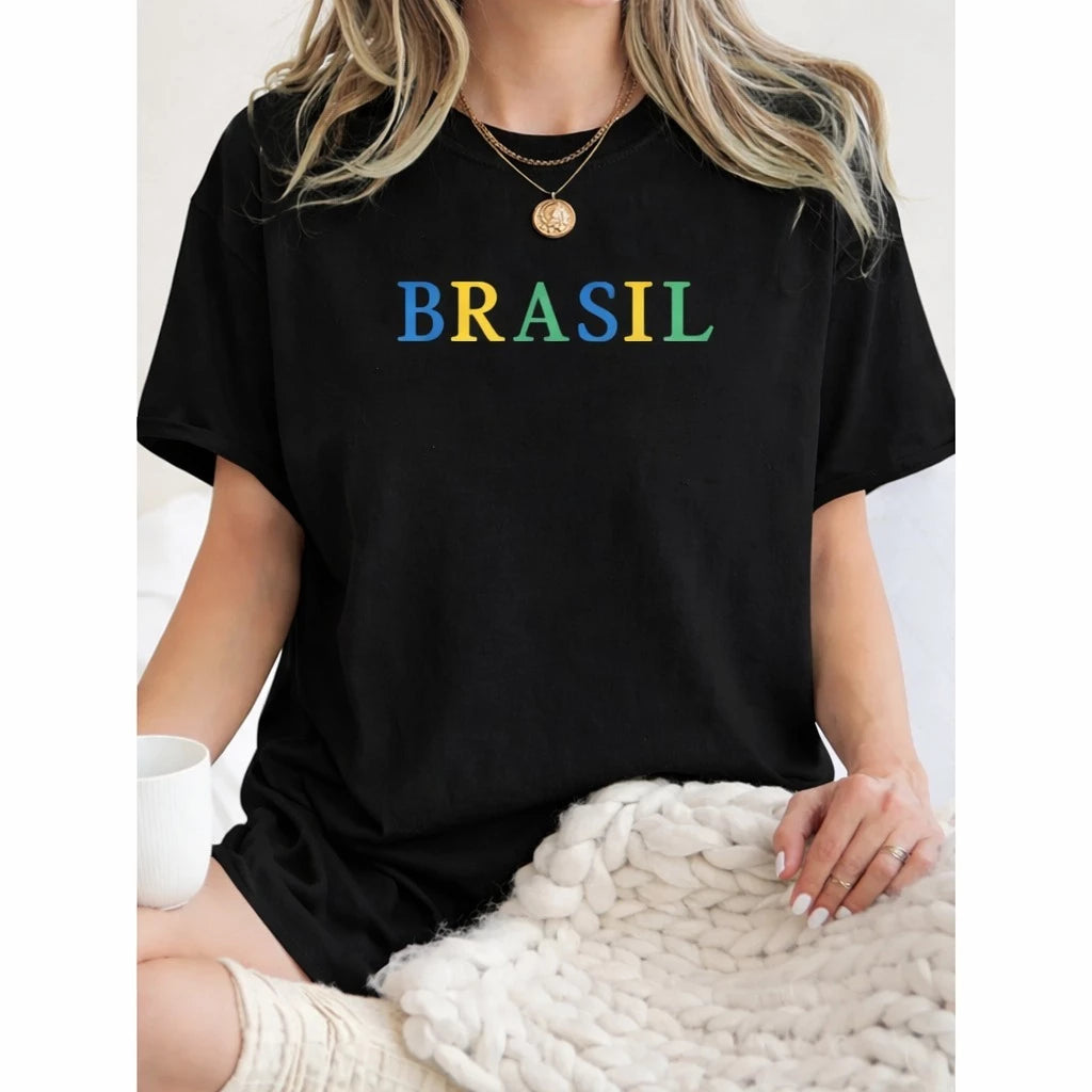 Camiseta Algodão Brasil Copa 2026